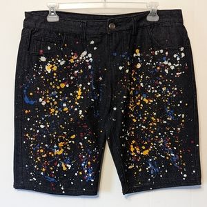 Men's Sacred Crown Black "Paint Splatter" Size 38